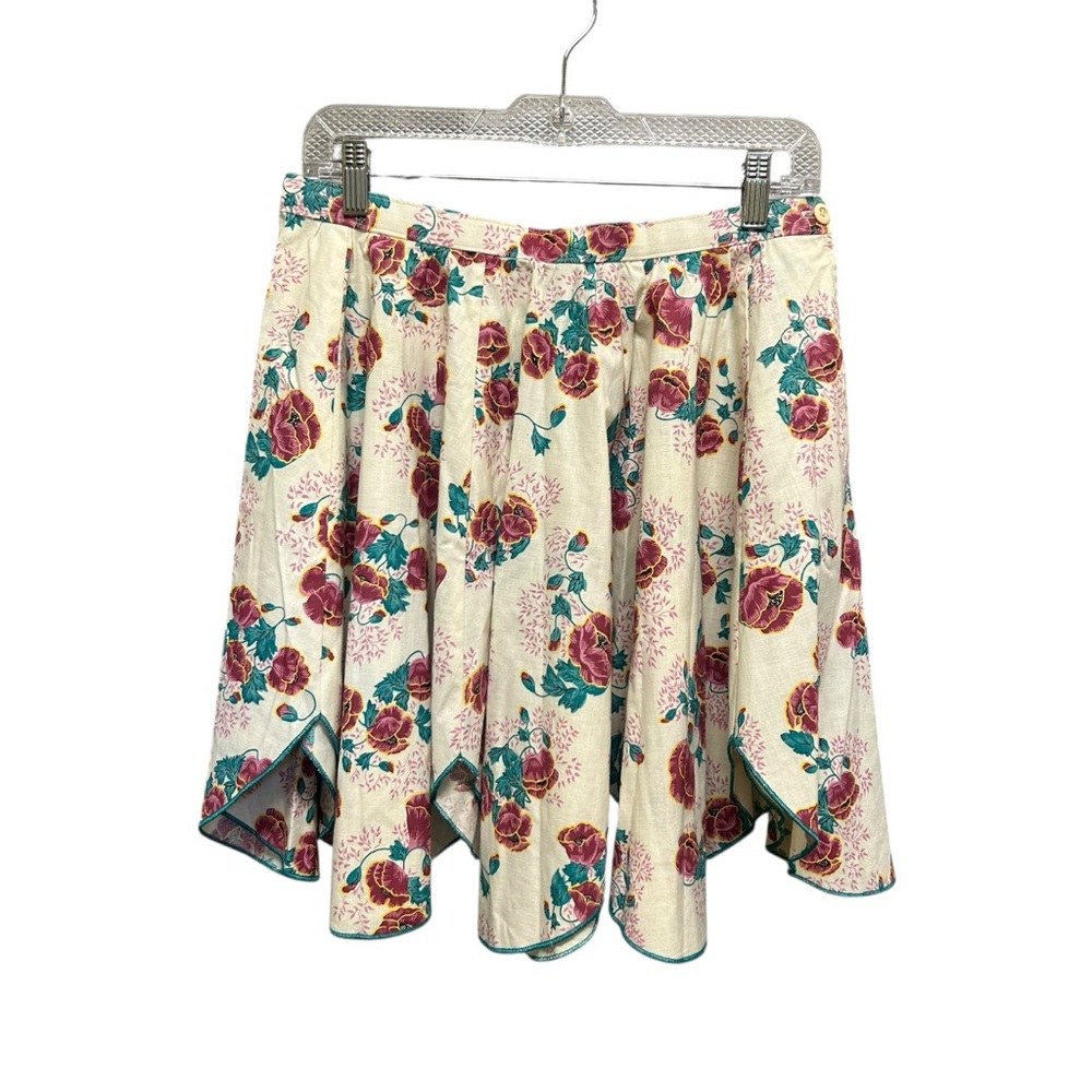 Handmade Sweet Poppy Asymmetrical Hem Circle Full Skirt Size M
